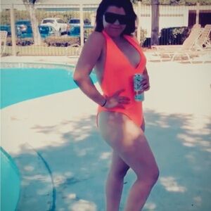 Aerie Neon Orange Women's One Piece Swimsuit